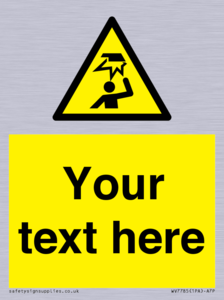 Custom warning overhead obstacle